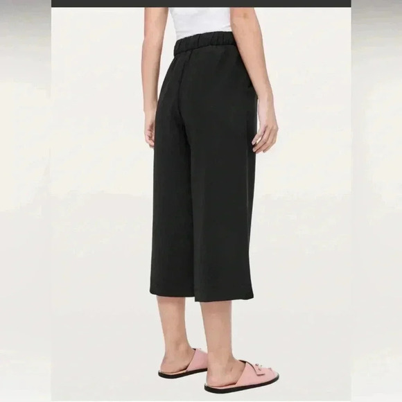 Lululemon Noir Crop Black Waist Tie High Rise Wide Leg Pants size 8 - Picture 2 of 7